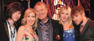 Glen Campbell and his family at the 2012 Grammy Awards